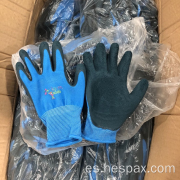 Guantes de jardinería con recubrimiento de goma de látex Hespax Guantes de jardinería al aire libre